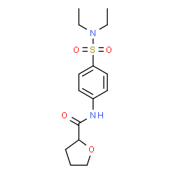ChemSpider 2D Image | N-[4-(Diethylsulfamoyl)phenyl]tetrahydro-2-furancarboxamide | C15H22N2O4S