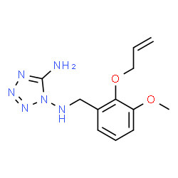 ChemSpider 2D Image | N~1~-[2-(Allyloxy)-3-methoxybenzyl]-1H-tetrazole-1,5-diamine | C12H16N6O2