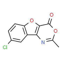 ChemSpider 2D Image | 8-Chloro-2-methyl-4H-[1]benzofuro[3,2-d][1,3]oxazin-4-one | C11H6ClNO3