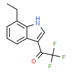 ChemSpider 2D Image | 1-(7-Ethyl-1H-indol-3-yl)-2,2,2-trifluoroethanone | C12H10F3NO