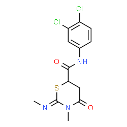 ChemSpider 2D Image | (2Z)-N-(3,4-Dichlorophenyl)-3-methyl-2-(methylimino)-4-oxo-1,3-thiazinane-6-carboxamide | C13H13Cl2N3O2S