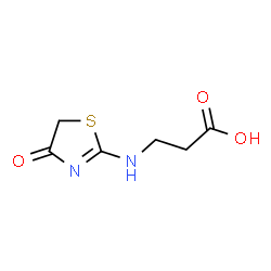 ChemSpider 2D Image | 3-[(4-oxo-5H-1,3-thiazol-2-yl)amino]propanoic acid | C6H8N2O3S