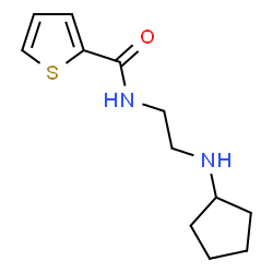 ChemSpider 2D Image | N-[2-(Cyclopentylamino)ethyl]-2-thiophenecarboxamide | C12H18N2OS