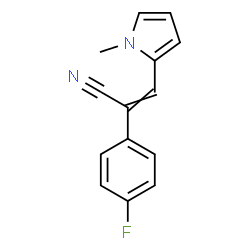ChemSpider 2D Image | 2-(4-Fluorophenyl)-3-(1-methyl-1H-pyrrol-2-yl)acrylonitrile | C14H11FN2