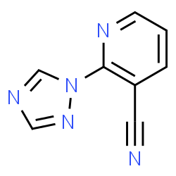 ChemSpider 2D Image | 2-(1H-1,2,4-Triazol-1-yl)nicotinonitrile | C8H5N5