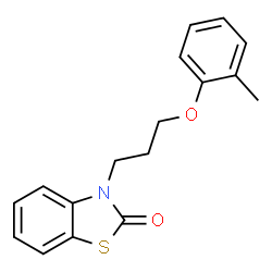 ChemSpider 2D Image | 3-(3-o-Tolyloxy-propyl)-3H-benzothiazol-2-one | C17H17NO2S