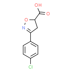 ChemSpider 2D Image | 3-(4-Chlorophenyl)-4,5-dihydro-1,2-oxazole-5-carboxylic acid | C10H8ClNO3
