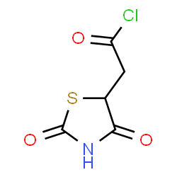 ChemSpider 2D Image | 2,4-Dioxo-5-thiazolidineacetyl chloride | C5H4ClNO3S