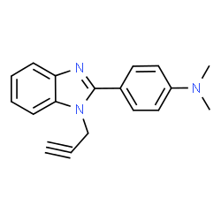 ChemSpider 2D Image | N,N-Dimethyl-4-[1-(2-propyn-1-yl)-1H-benzimidazol-2-yl]aniline | C18H17N3