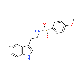 ChemSpider 2D Image | N-[2-(5-Chloro-1H-indol-3-yl)ethyl]-4-methoxybenzenesulfonamide | C17H17ClN2O3S