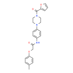 ChemSpider 2D Image | N-{4-[4-(2-Furoyl)-1-piperazinyl]phenyl}-2-(4-methylphenoxy)acetamide | C24H25N3O4