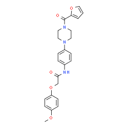 ChemSpider 2D Image | N-{4-[4-(2-Furoyl)-1-piperazinyl]phenyl}-2-(4-methoxyphenoxy)acetamide | C24H25N3O5