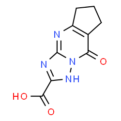 ChemSpider 2D Image | 8-Oxo-5,6,7,8-tetrahydro-1H-cyclopenta[d][1,2,4]triazolo[1,5-a]pyrimidine-2-carboxylic acid | C9H8N4O3