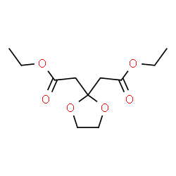 ChemSpider 2D Image | Diethyl 2,2'-(1,3-dioxolane-2,2-diyl)diacetate | C11H18O6