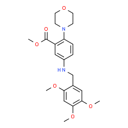 ChemSpider 2D Image | Methyl 2-(4-morpholinyl)-5-[(2,4,5-trimethoxybenzyl)amino]benzoate | C22H28N2O6