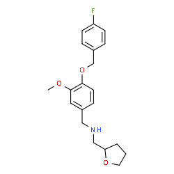 ChemSpider 2D Image | [4-(4-Fluoro-benzyloxy)-3-methoxy-benzyl]-(tetrahydro-furan-2-ylmethyl)-amine | C20H24FNO3