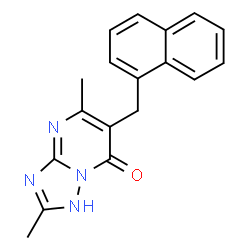 ChemSpider 2D Image | 2,5-Dimethyl-6-(1-naphthylmethyl)[1,2,4]triazolo[1,5-a]pyrimidin-7(1H)-one | C18H16N4O