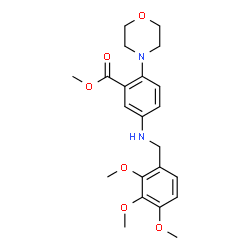 ChemSpider 2D Image | Methyl 2-(4-morpholinyl)-5-[(2,3,4-trimethoxybenzyl)amino]benzoate | C22H28N2O6