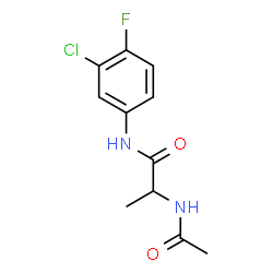 ChemSpider 2D Image | N~2~-Acetyl-N-(3-chloro-4-fluorophenyl)alaninamide | C11H12ClFN2O2