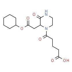 ChemSpider 2D Image | 5-{2-[2-(Cyclohexyloxy)-2-oxoethyl]-3-oxo-1-piperazinyl}-5-oxopentanoic acid | C17H26N2O6