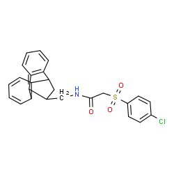 ChemSpider 2D Image | 2-[(4-Chlorophenyl)sulfonyl]-N-(tetracyclo[6.6.2.0~2,7~.0~9,14~]hexadeca-2,4,6,9,11,13-hexaen-15-ylmethyl)acetamide | C25H22ClNO3S