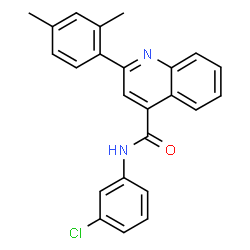 ChemSpider 2D Image | N-(3-Chlorophenyl)-2-(2,4-dimethylphenyl)-4-quinolinecarboxamide | C24H19ClN2O