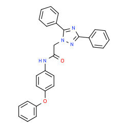 ChemSpider 2D Image | 2-(3,5-Diphenyl-1H-1,2,4-triazol-1-yl)-N-(4-phenoxyphenyl)acetamide | C28H22N4O2