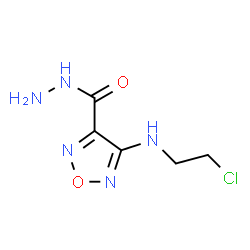 ChemSpider 2D Image | 4-[(2-Chloroethyl)amino]-1,2,5-oxadiazole-3-carbohydrazide | C5H8ClN5O2