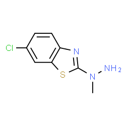 ChemSpider 2D Image | 6-Chloro-2-(1-methylhydrazinyl)benzothiazole | C8H8ClN3S