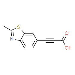 ChemSpider 2D Image | 3-(2-Methyl-1,3-benzothiazol-6-yl)-2-propynoic acid | C11H7NO2S