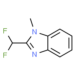 ChemSpider 2D Image | 2-(Difluoromethyl)-1-methyl-1H-benzimidazole | C9H8F2N2