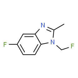 ChemSpider 2D Image | 5-Fluoro-1-(fluoromethyl)-2-methyl-1H-benzimidazole | C9H8F2N2