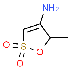 ChemSpider 2D Image | 5-Methyl-5H-1,2-oxathiol-4-amine 2,2-dioxide | C4H7NO3S