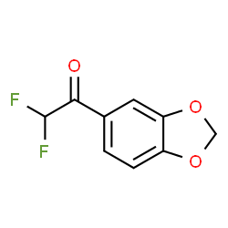 ChemSpider 2D Image | 1-(1,3-Benzodioxol-5-yl)-2,2-difluoroethanone | C9H6F2O3