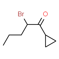 ChemSpider 2D Image | 2-Bromo-1-cyclopropyl-1-pentanone | C8H13BrO