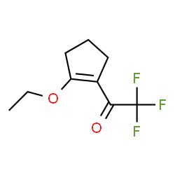 ChemSpider 2D Image | 1-(2-Ethoxy-1-cyclopenten-1-yl)-2,2,2-trifluoroethanone | C9H11F3O2
