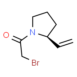 ChemSpider 2D Image | 2-Bromo-1-[(2S)-2-vinyl-1-pyrrolidinyl]ethanone | C8H12BrNO