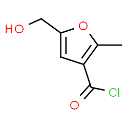 ChemSpider 2D Image | 5-(Hydroxymethyl)-2-methyl-3-furoyl chloride | C7H7ClO3