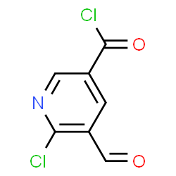 ChemSpider 2D Image | 6-Chloro-5-formylnicotinoyl chloride | C7H3Cl2NO2