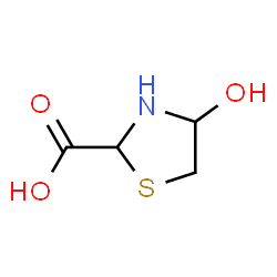 ChemSpider 2D Image | 4-Hydroxy-1,3-thiazolidine-2-carboxylic acid | C4H7NO3S