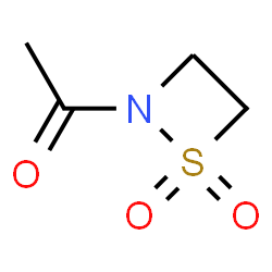 ChemSpider 2D Image | 1-(1,1-Dioxido-1,2-thiazetidin-2-yl)ethanone | C4H7NO3S