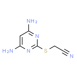 ChemSpider 2D Image | [(4,6-Diamino-2-pyrimidinyl)sulfanyl]acetonitrile | C6H7N5S