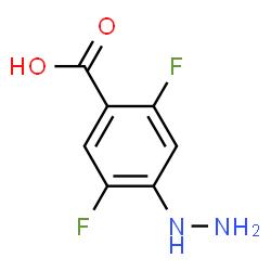 ChemSpider 2D Image | 2,5-Difluoro-4-hydrazinobenzoic acid | C7H6F2N2O2