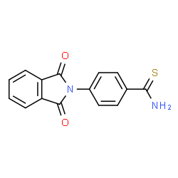 ChemSpider 2D Image | 4-(1,3-Dioxo-1,3-dihydro-2H-isoindol-2-yl)benzenecarbothioamide | C15H10N2O2S