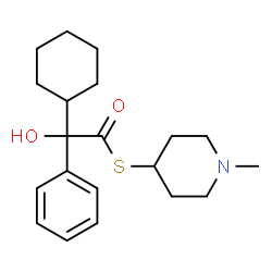 ChemSpider 2D Image | S-(1-Methyl-4-piperidinyl) cyclohexyl(hydroxy)phenylethanethioate | C20H29NO2S