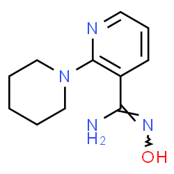 ChemSpider 2D Image | N-Hydroxy-2-(1-piperidinyl)-3-pyridinecarboximidamide | C11H16N4O