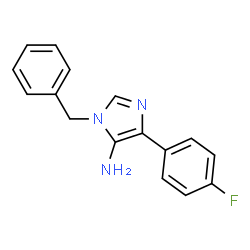 ChemSpider 2D Image | 1-Benzyl-4-(4-fluorophenyl)-1H-imidazol-5-amine | C16H14FN3
