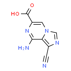 ChemSpider 2D Image | 8-Amino-1-cyanoimidazo[1,5-a]pyrazine-6-carboxylic acid | C8H5N5O2