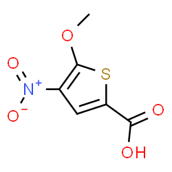 ChemSpider 2D Image | 5-Methoxy-4-nitro-2-thiophenecarboxylic acid | C6H5NO5S