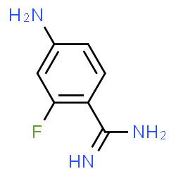 ChemSpider 2D Image | 4-Amino-2-fluorobenzenecarboximidamide | C7H8FN3